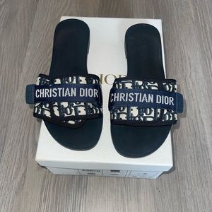 Oblique nylon Christian Dior slides